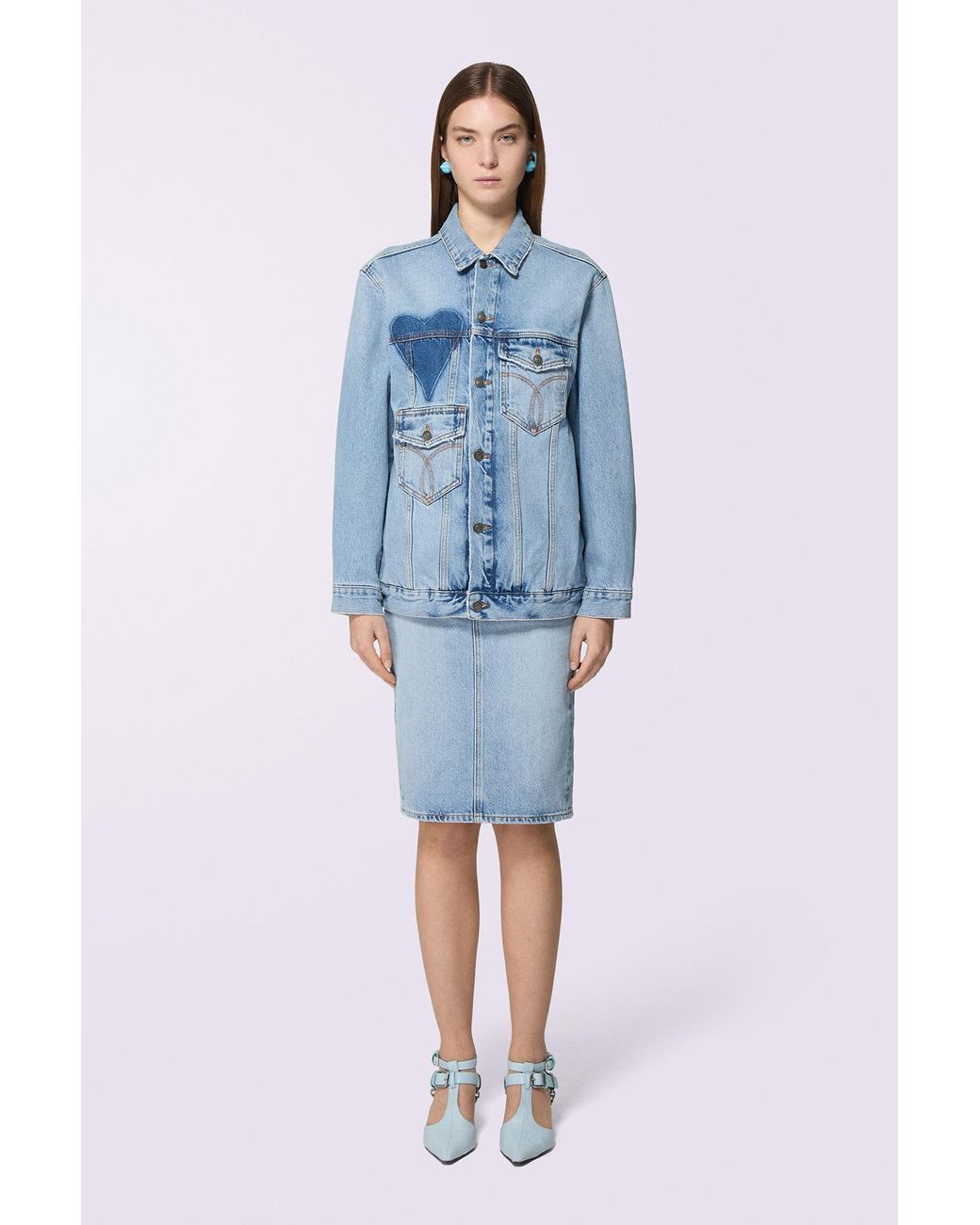 Fiorucci Blue Heart Pocket Denim Jacket Light