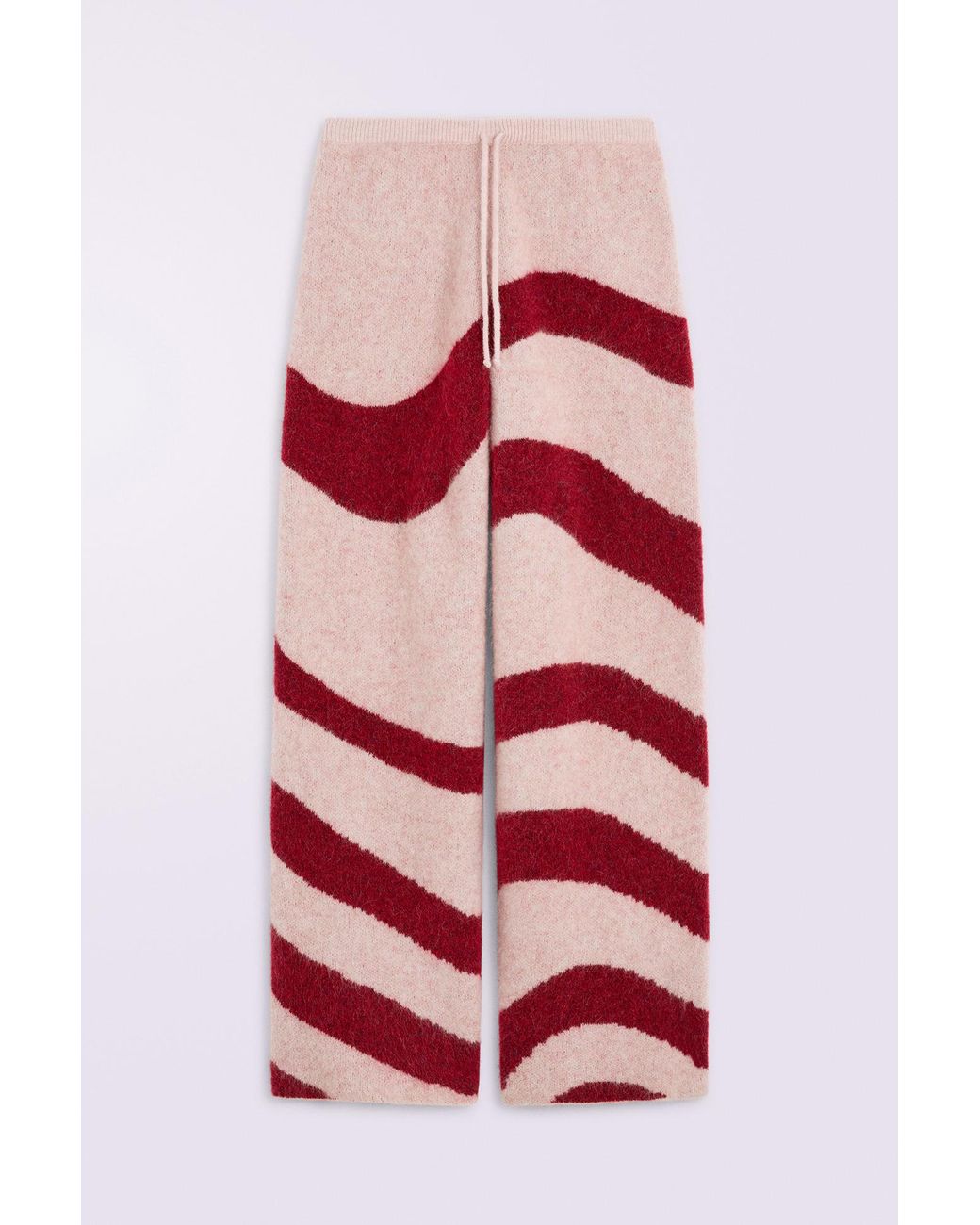 Fiorucci Red Candy Stripe Knit Trousers
