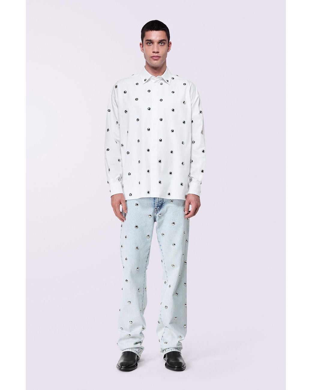 Fiorucci White Stud Shirt for men
