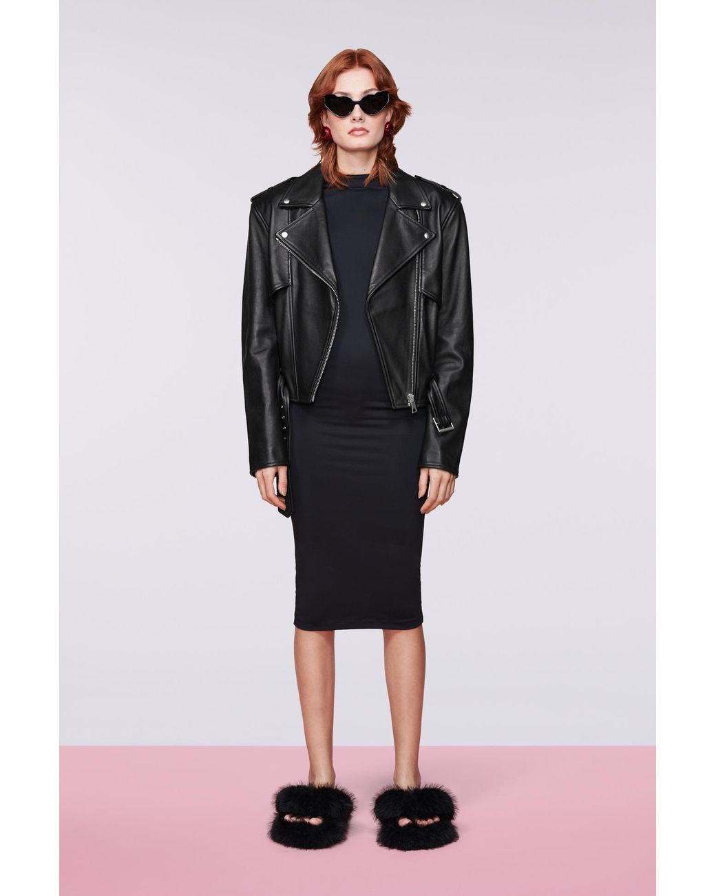 Fiorucci Black Leather Biker Jacket