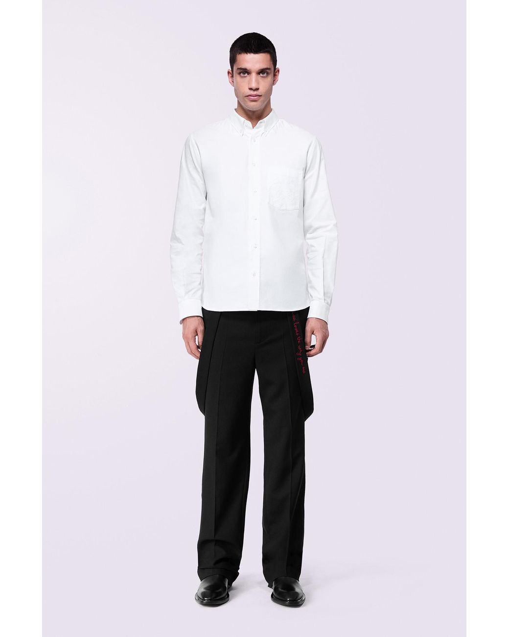 Fiorucci White Embroidered Trousers for men