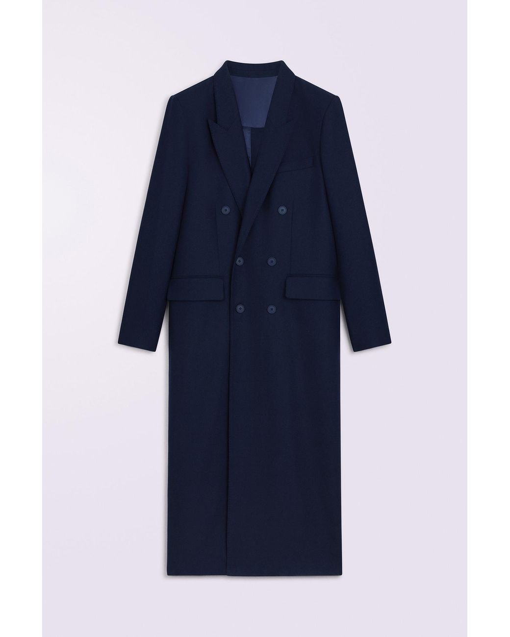Fiorucci Blue Wool Mix Maxi Coat