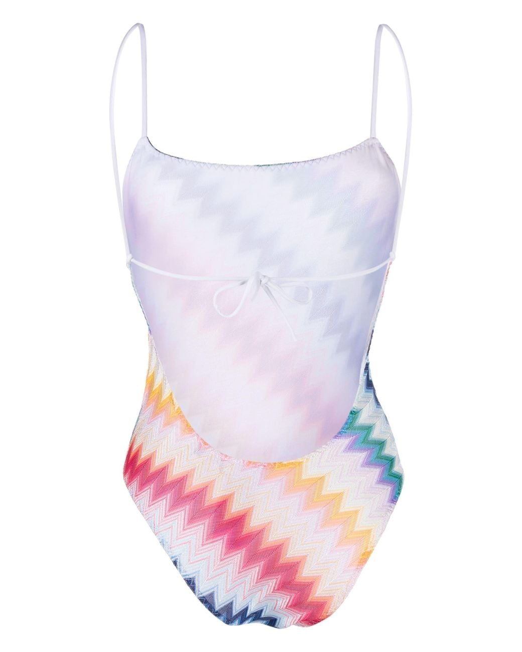 Missoni Pink Spaghetti-strap Zigzag-print Swimsuit