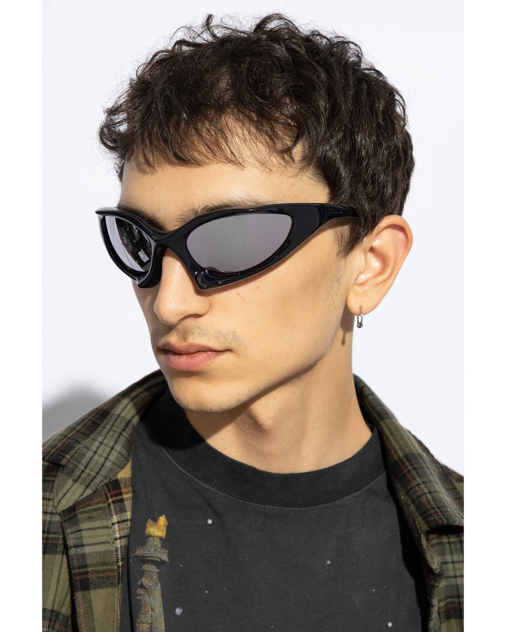 Balenciaga Runner Cat Sunglasses in Brown | Lyst UK