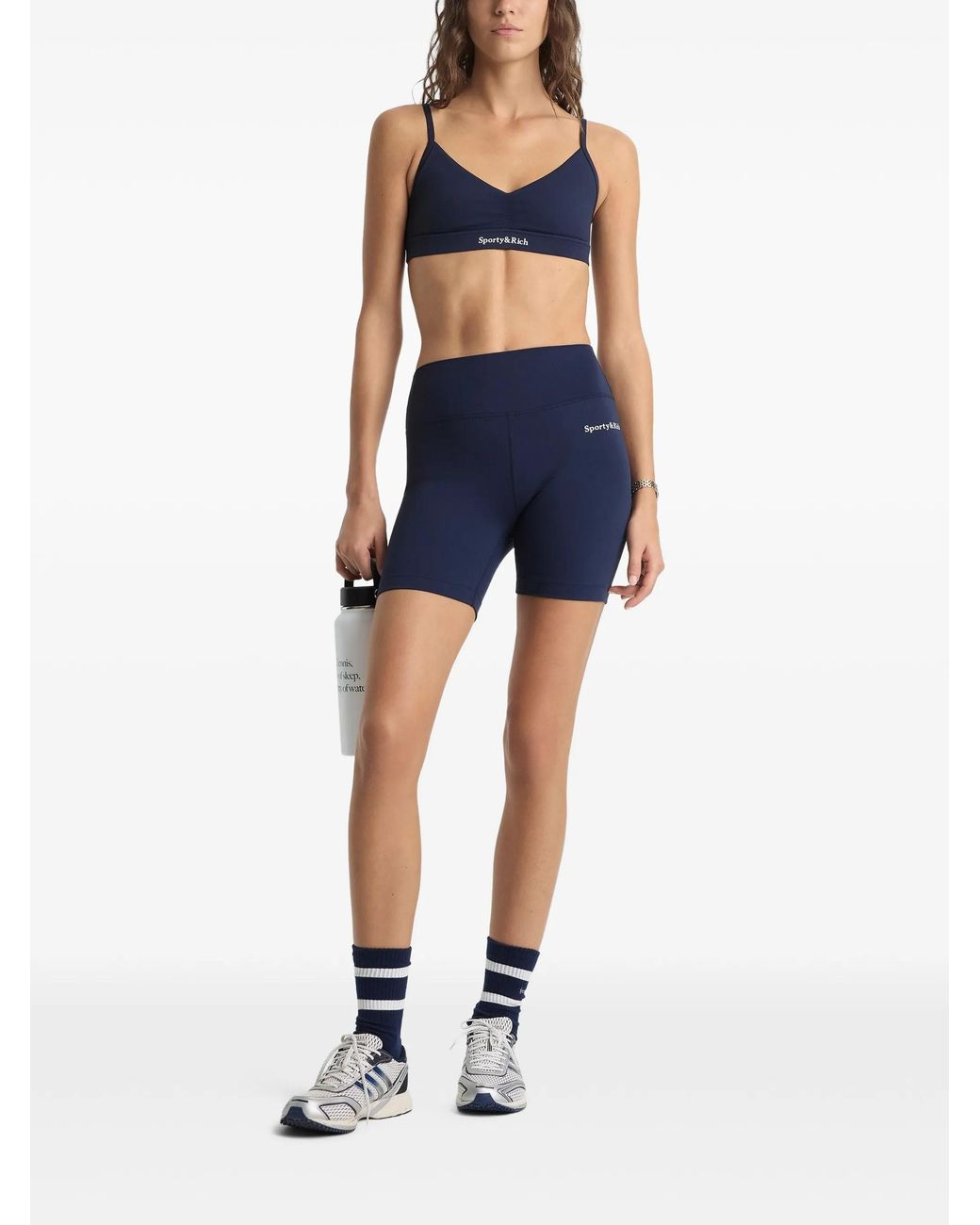 SPORTY&RICH Blue High-waisted Shorts