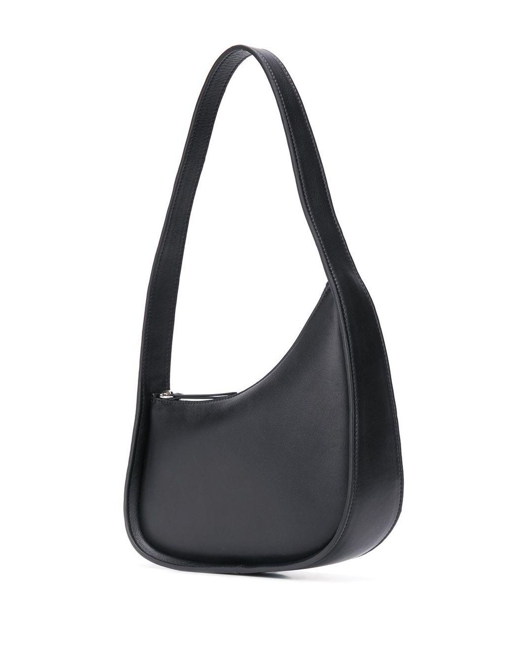 Half Moon Leather Shoulder Bag in Black - The Row
