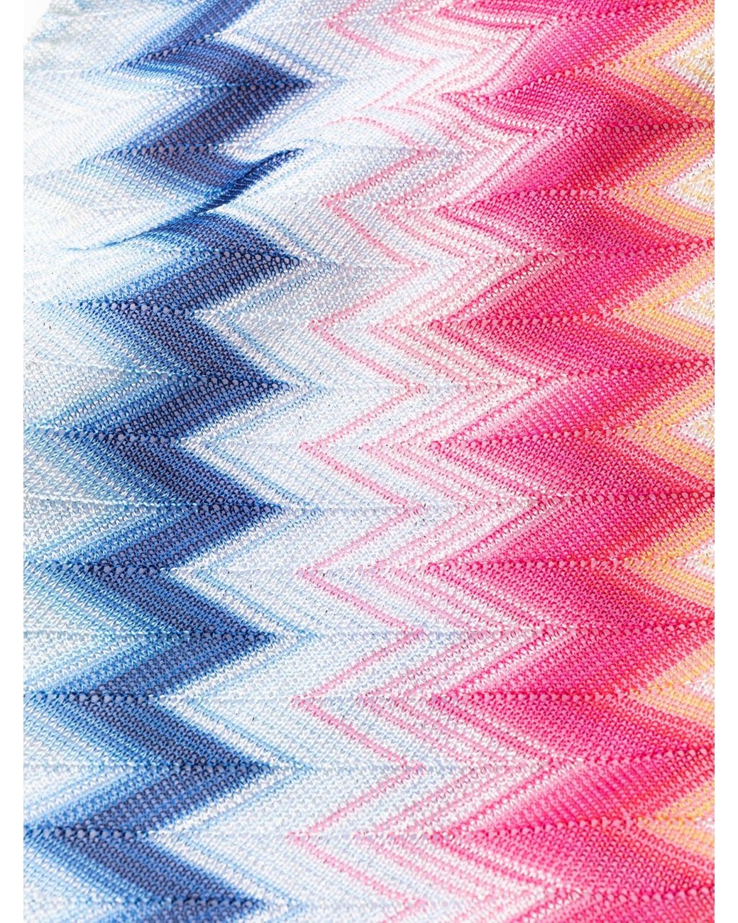 Missoni Pink Spaghetti-strap Zigzag-print Swimsuit