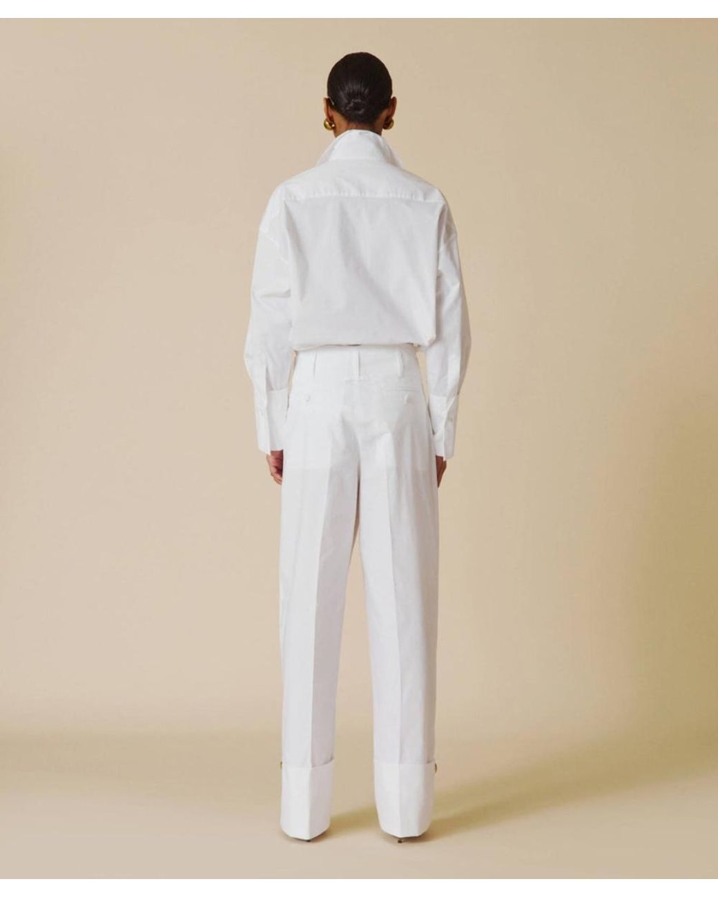 Tシャツ・カットソー DARKPARK JODIE POPELINE TUNIC STYLE SHIRT Darkpark // Jodie Shirt Popeline Tunic Style / White
