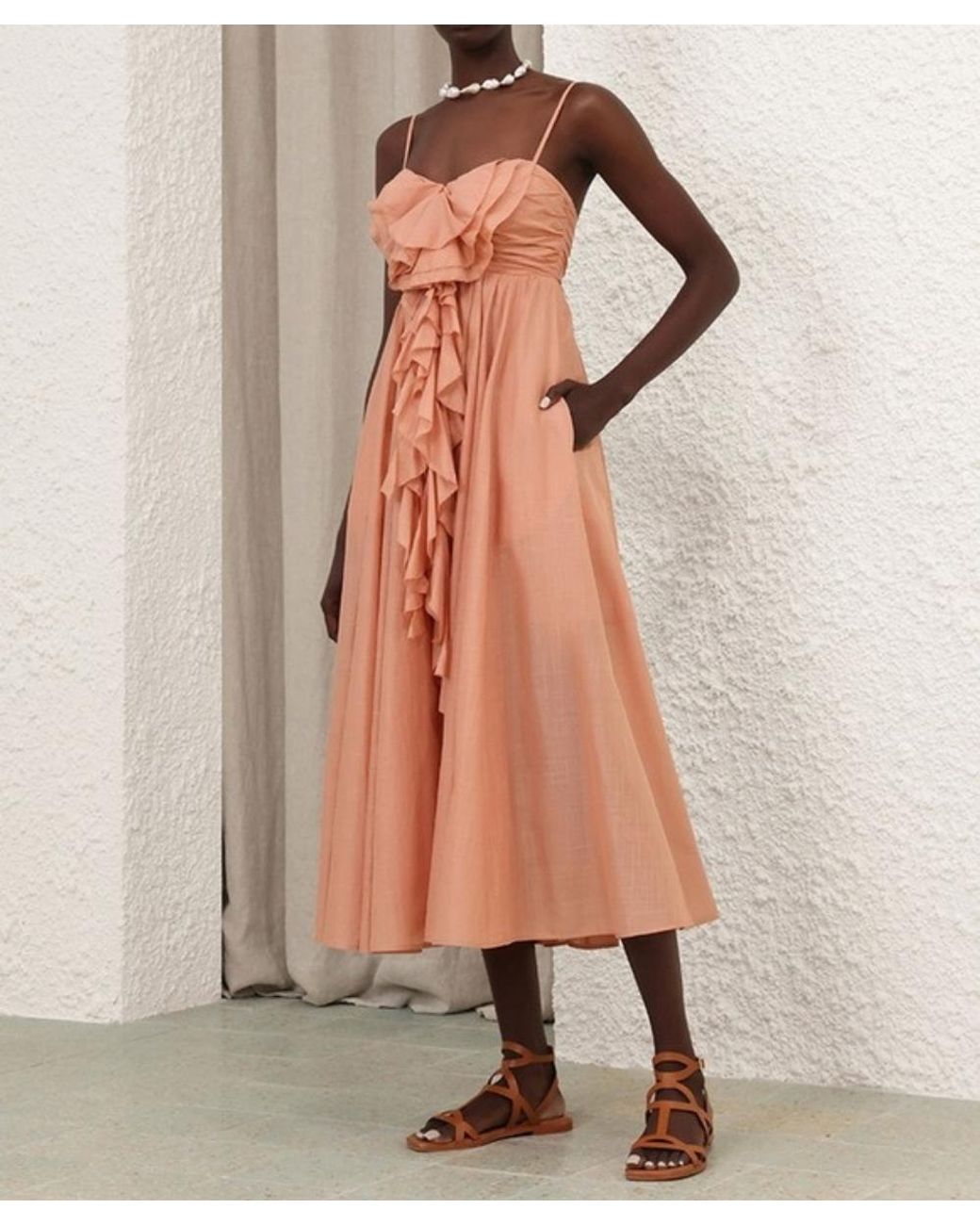garden party maxi dresses Long Ruffled Maxi Party Dress with Strappy Back White / Medium