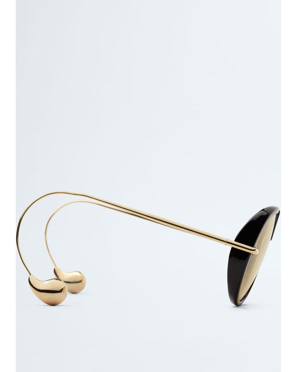 Bottega Veneta Metallic Drop Aviator Sunglasses