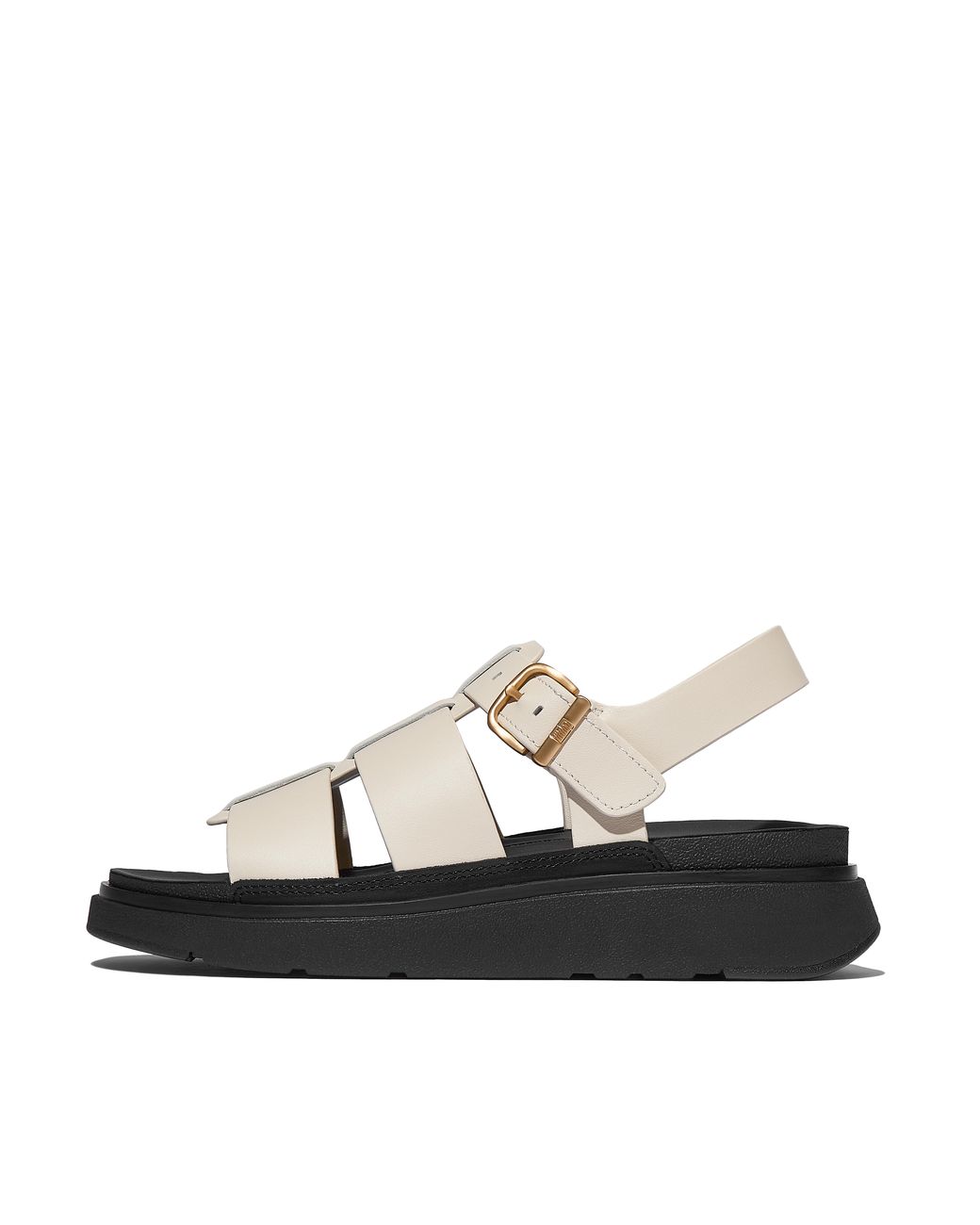 Fitflop Black Gen-Ff Leather Fisherman Sandals