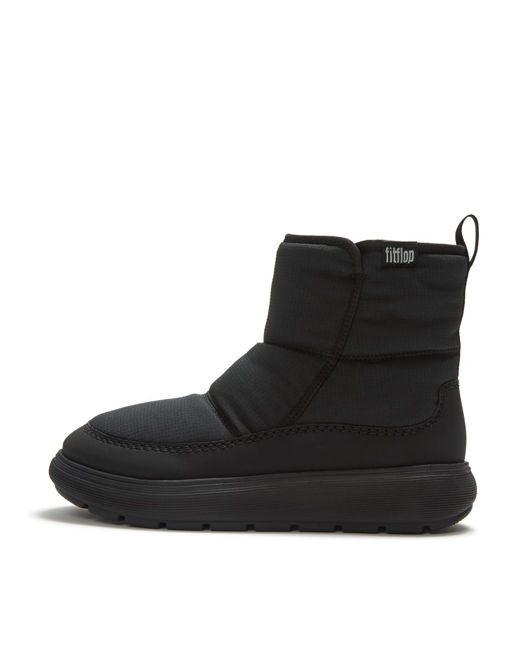 Fitflop Black Iq-Comff Water Resistant Boots Pu/Polyester, All, Size: Uk
