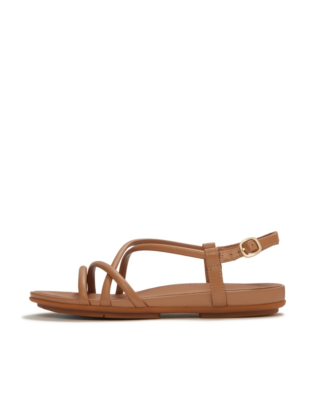 Fitflop Brown Gracie Leather Strappy Back-Strap Sandals