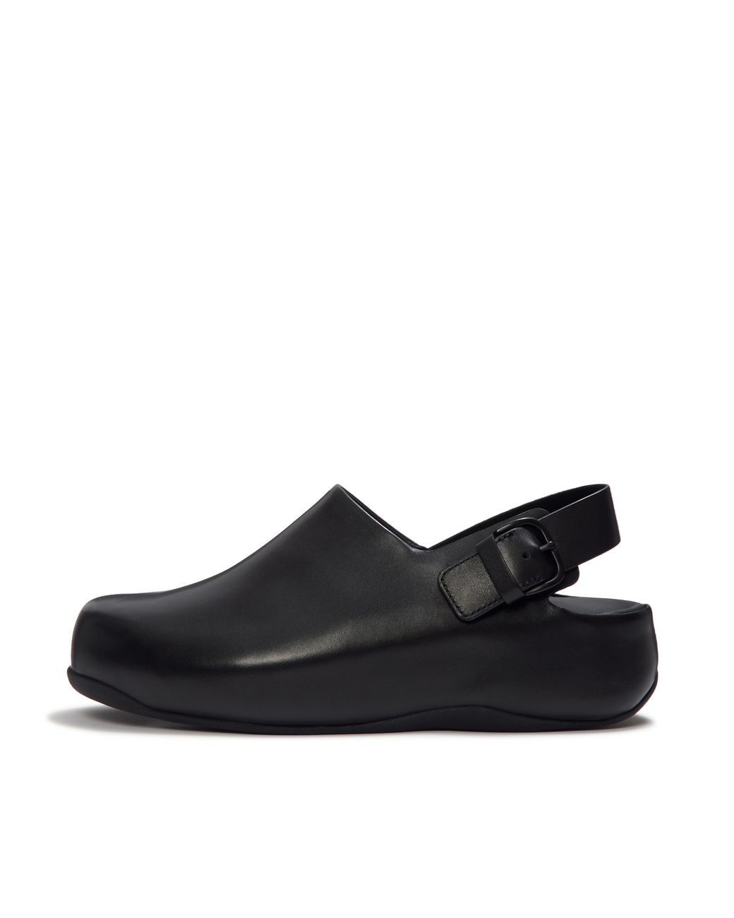 Fitflop Black Shuv Leather Back-Strap Mules, All, Size: Uk