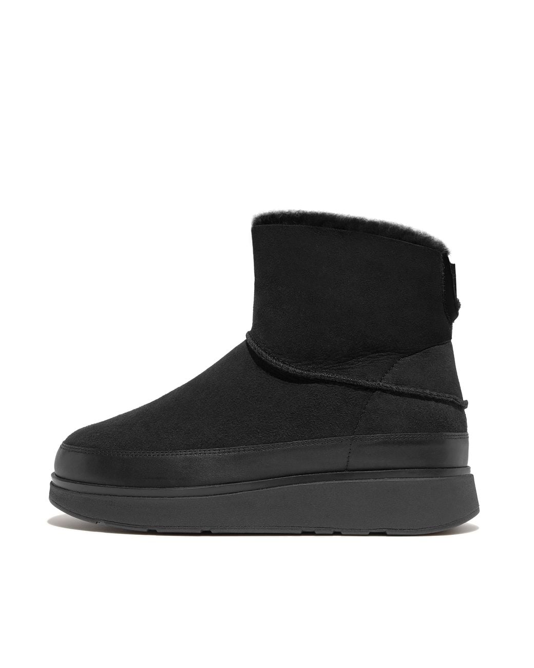 Fitflop Black Gen-Ff Mini Double-Faced Shearling Boots