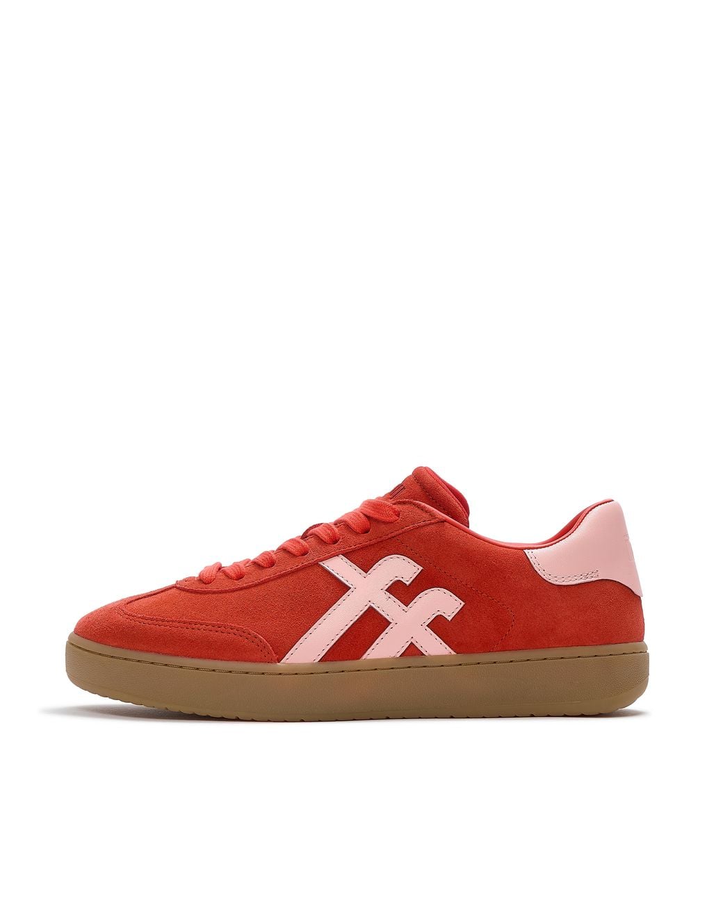 Fitflop Red The Dash T-Toe Suede Trainers Suede/Leather