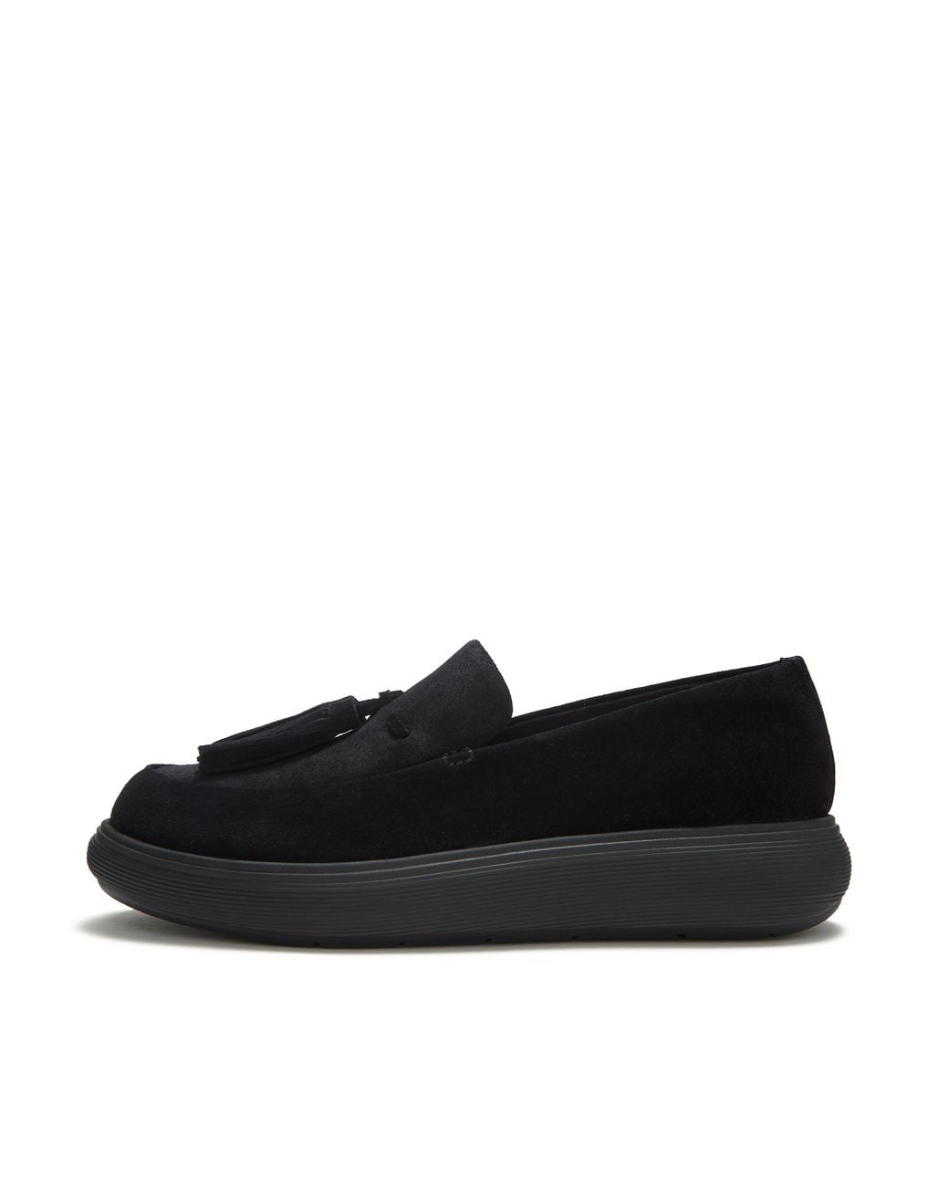 Fitflop Black Iq-Comff Suede Tassel Loafers, All, Size: Uk