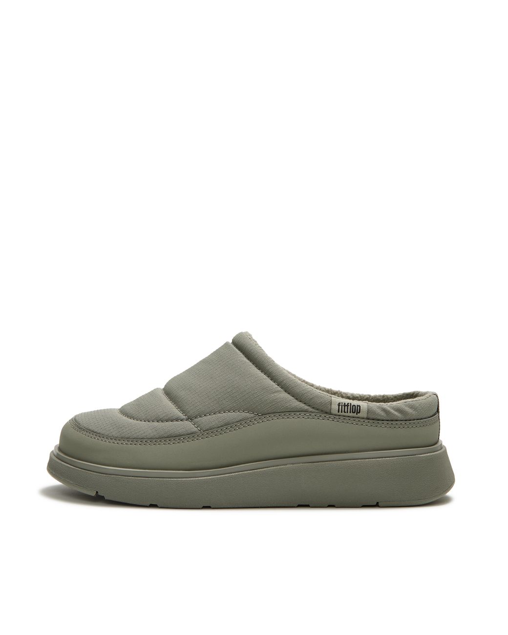 Fitflop Green Gen-Ff Padded Mules Pu/Polyester, /Sage, Size: Uk