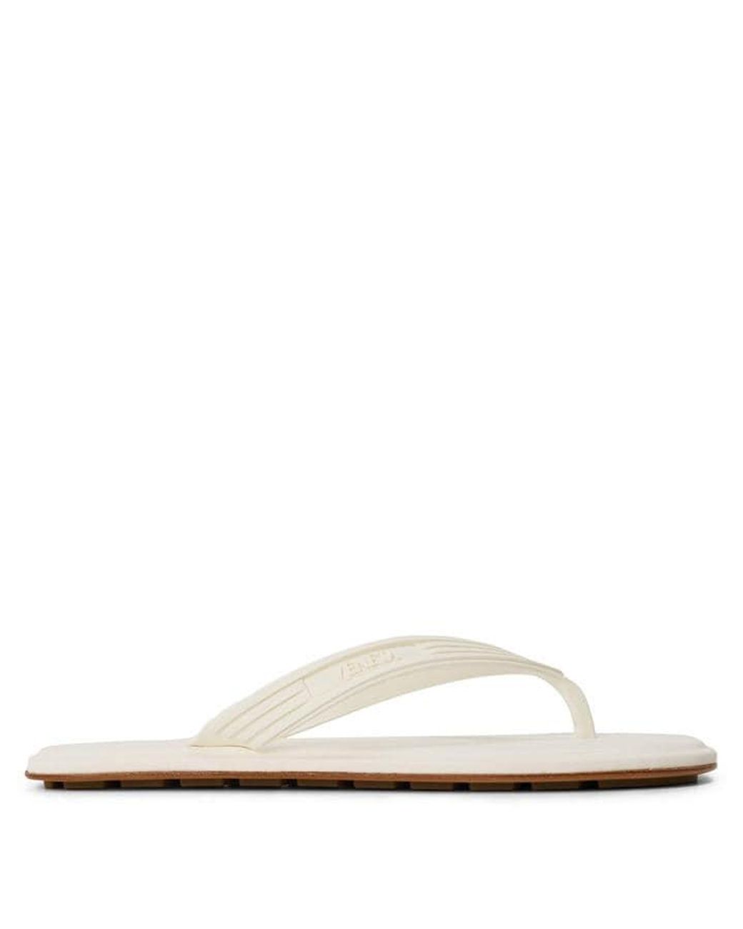 Bottega Veneta Natural Flip Flops