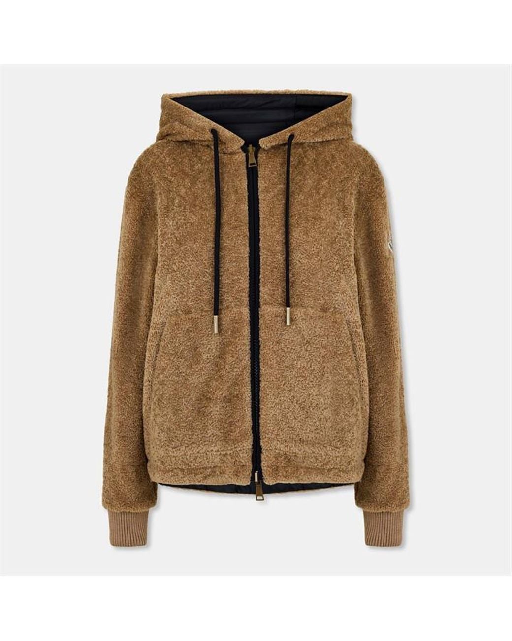 Moncler Brown Zip Fitted Hoodie
