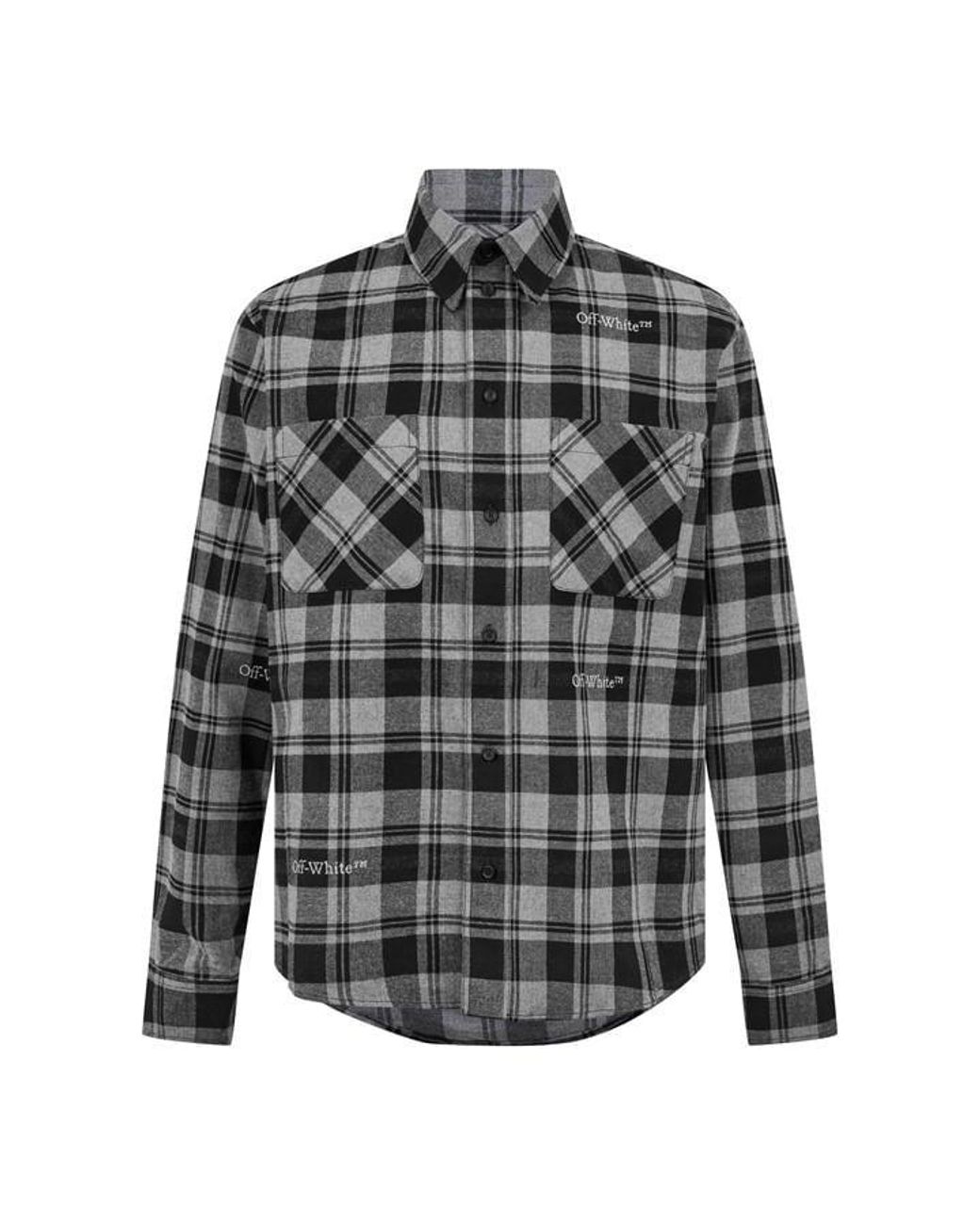 Off-White c/o Virgil Abloh Black Check Shirt for men