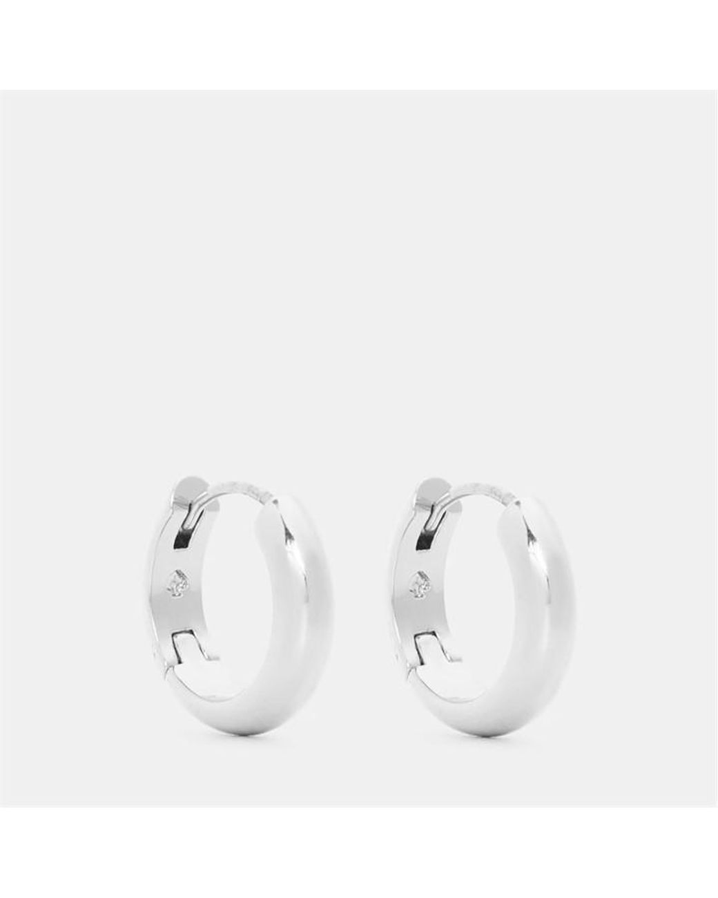 Kate Spade Gray Brilliant Huggie Earrings