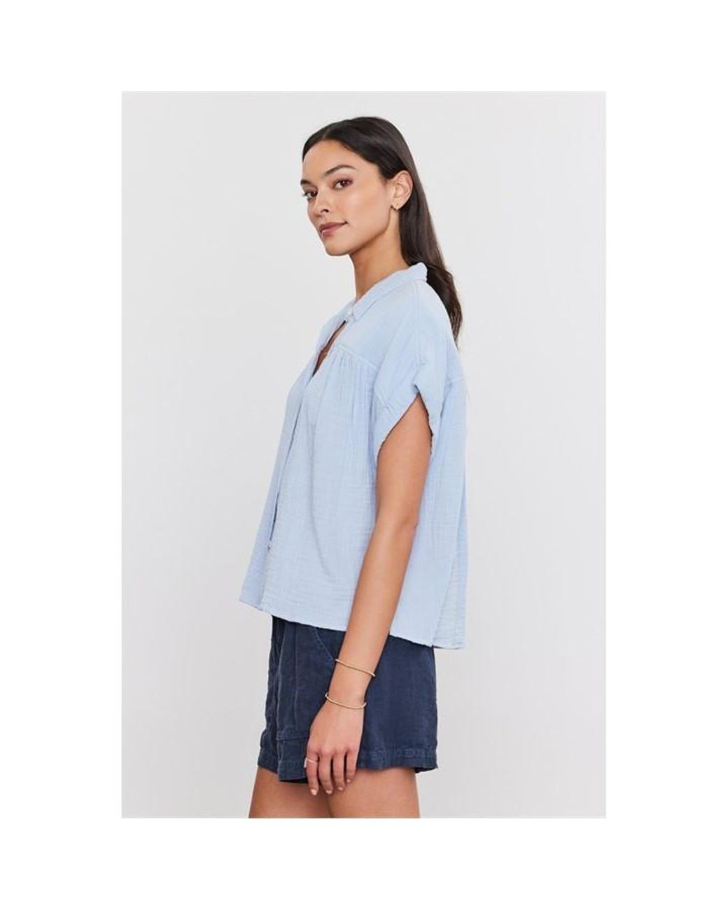 Velvet By Graham & Spencer Blue T-Shirt