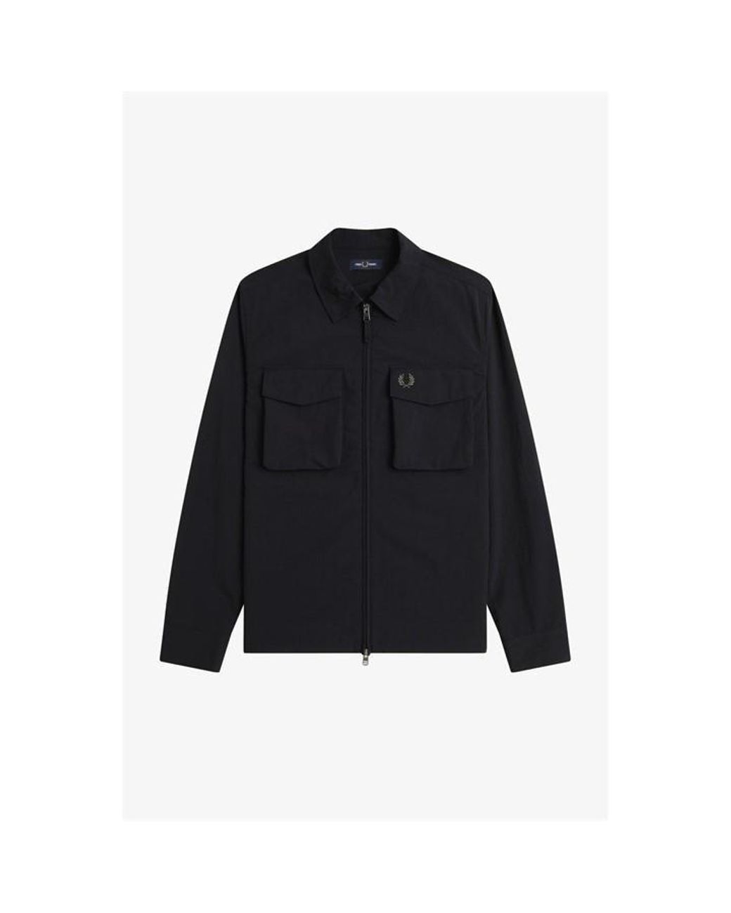 Fred Perry Blue Overshirt for men