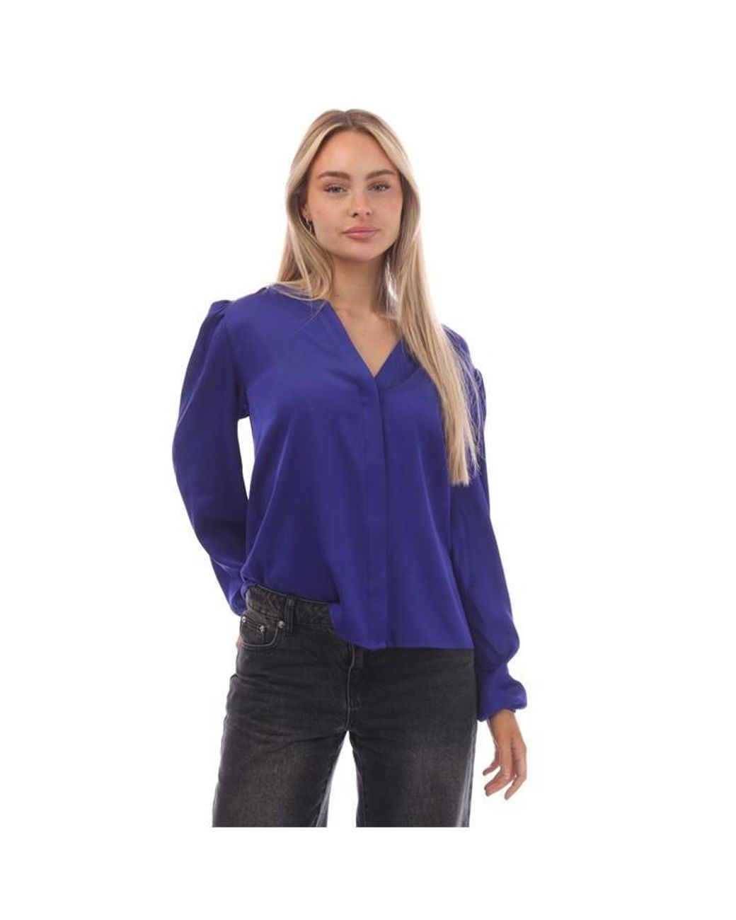 Boss Blue Biralana Long Sleeve Blouse
