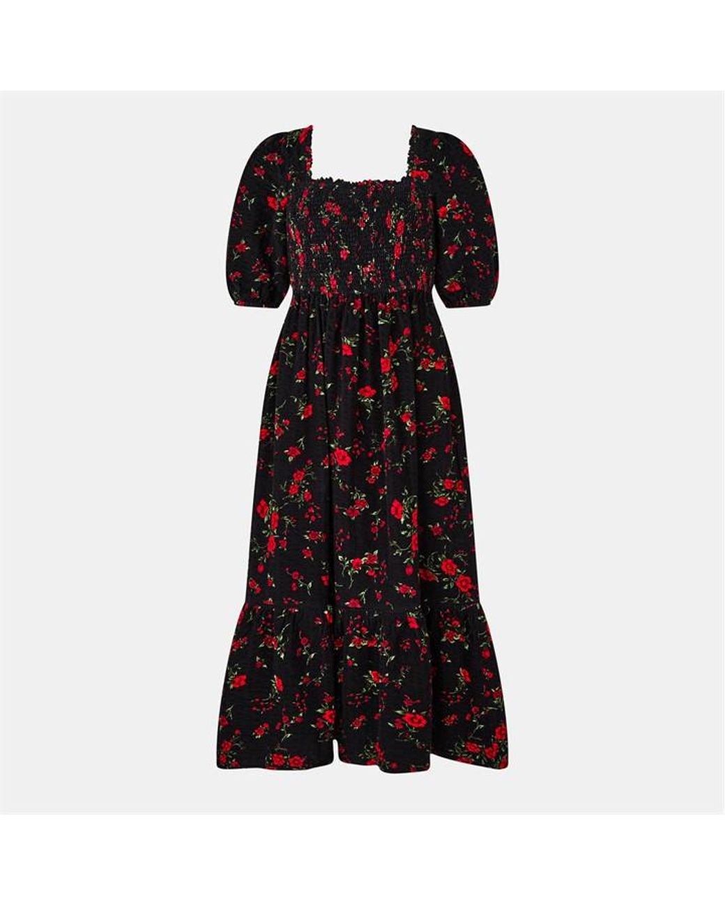 Nobody's Child Black Elsa Midaxi Smock Dress