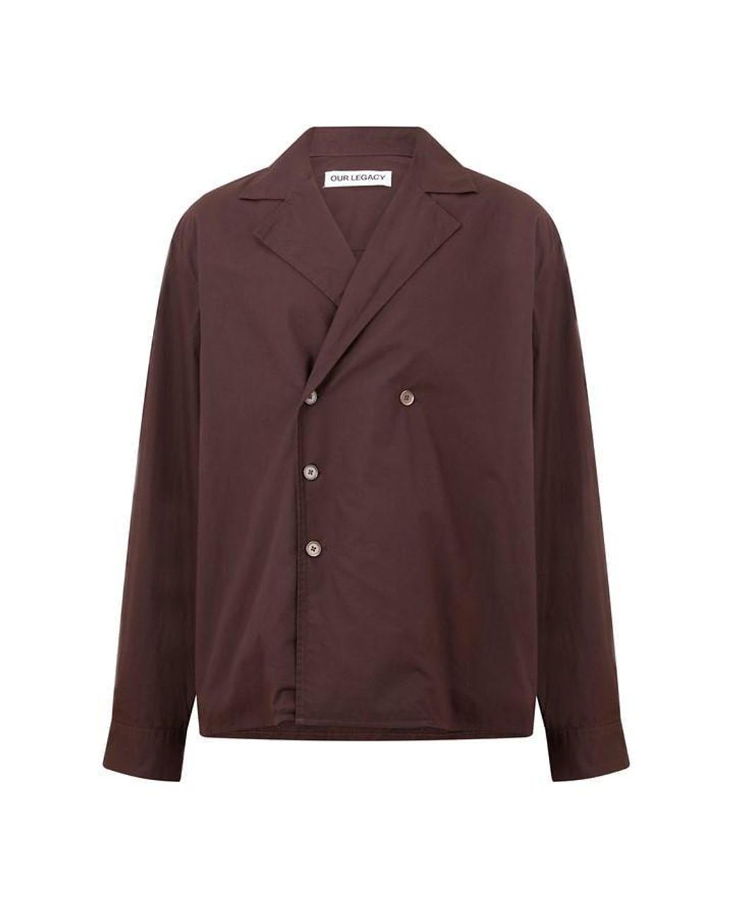 Our Legacy Brown Duo Relaxed Fit Overshirt for men