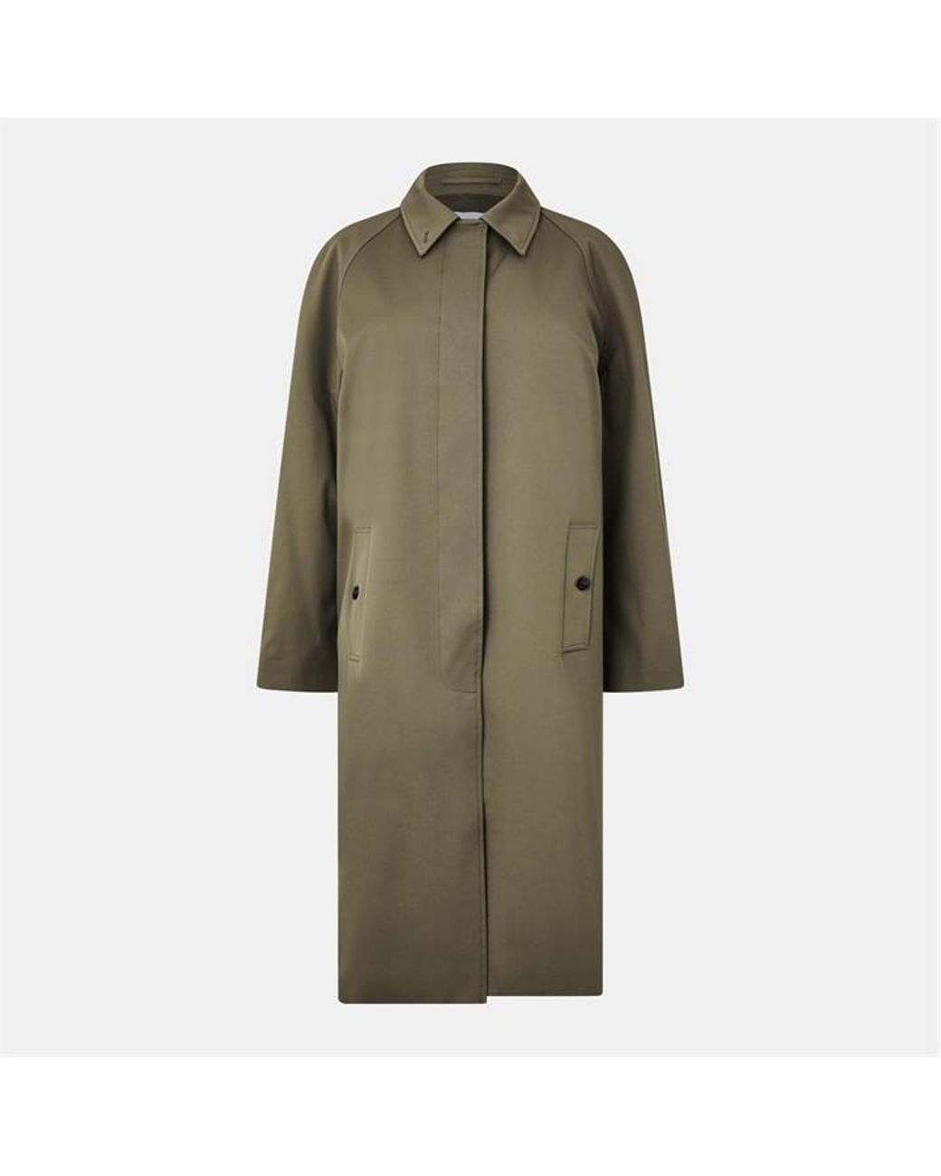 Anine Bing Green Randy Oversized Trench Coat