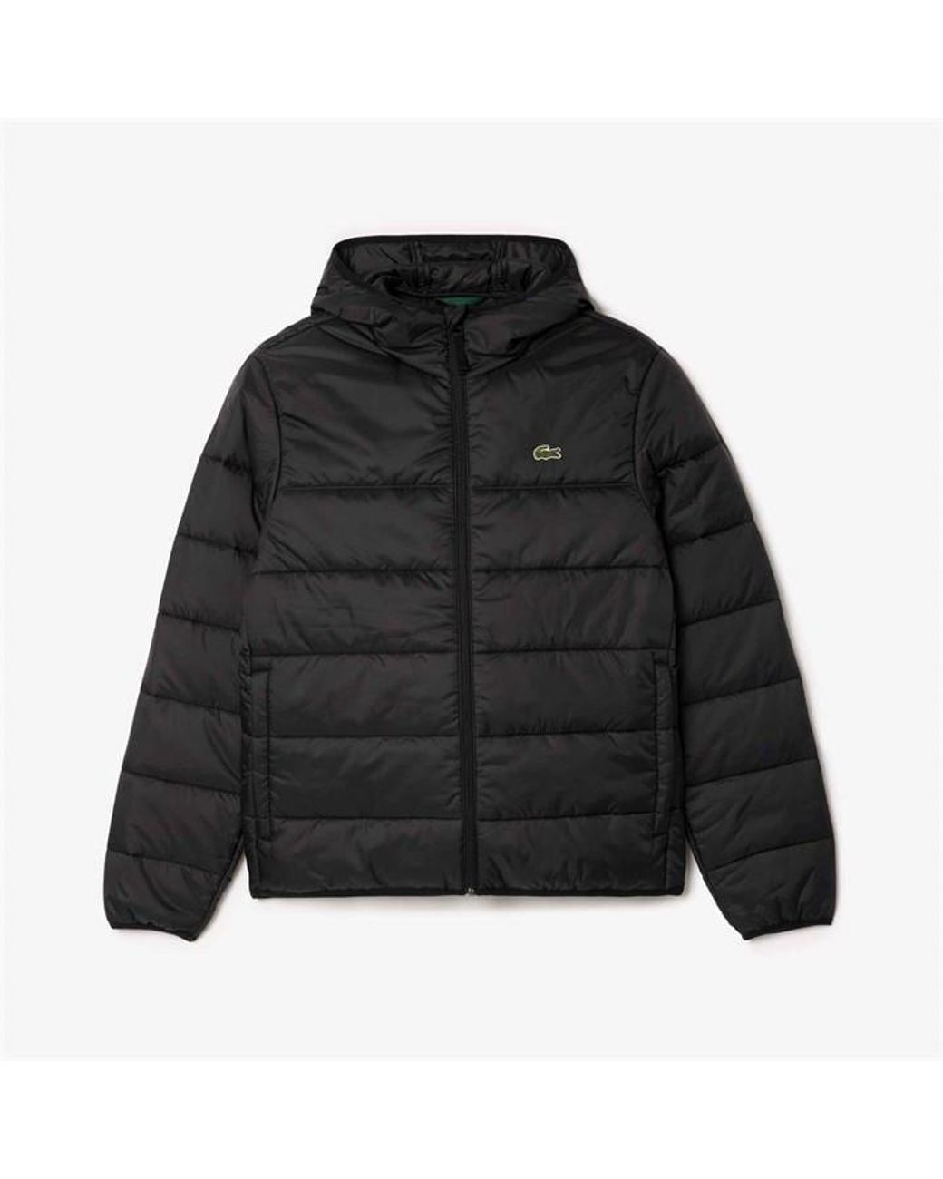 Lacoste Black Core Regular Fit Color Block Puffer Jacket for men