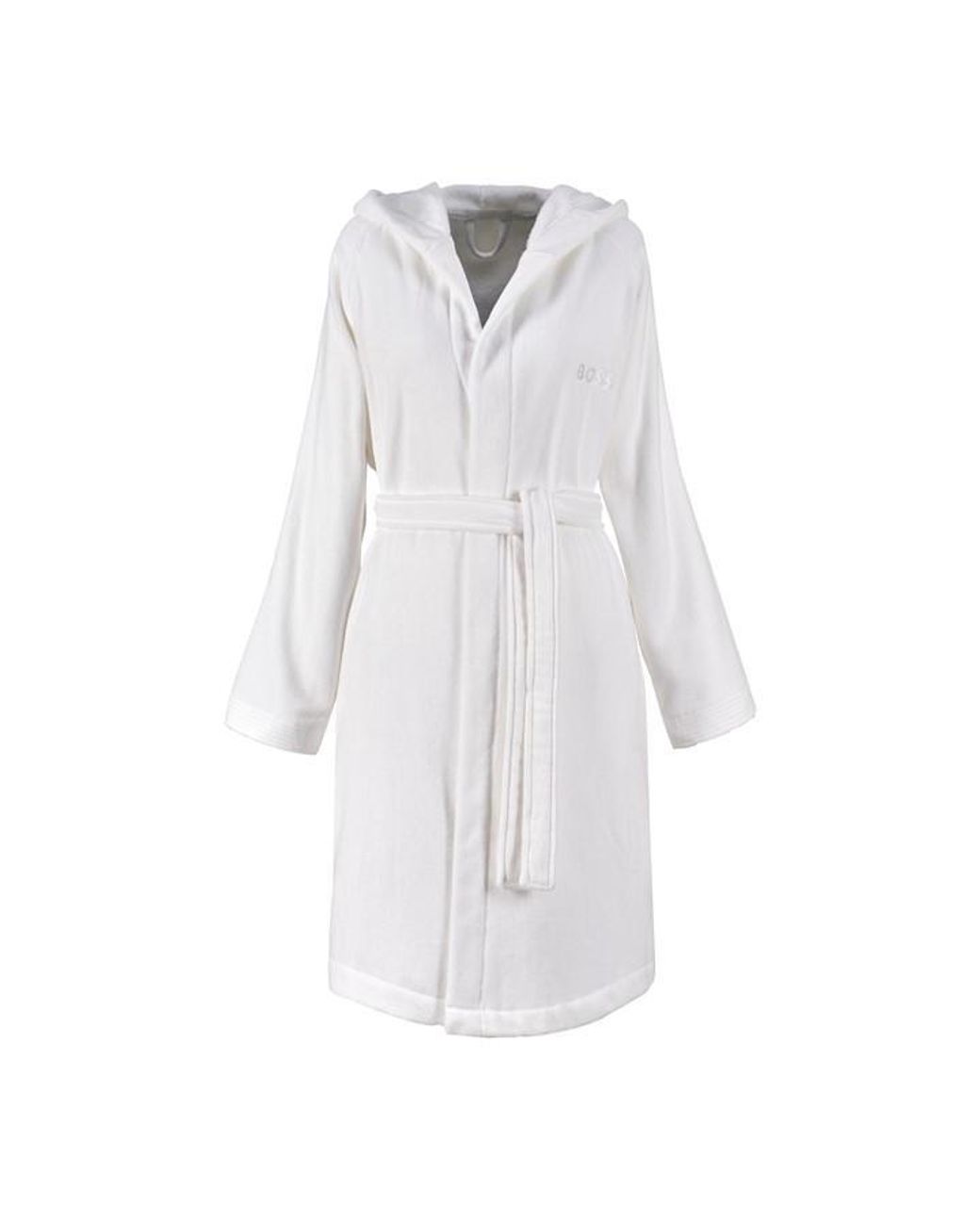 HUGO White Plain Bath Robe