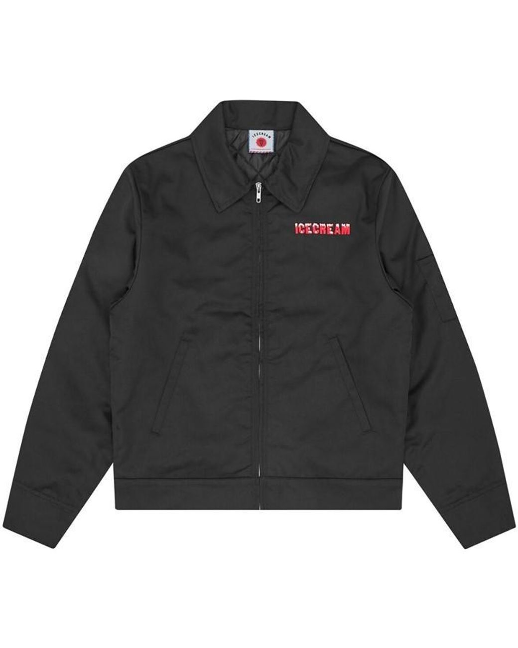ICECREAM Black Work Harrington Jacket for men