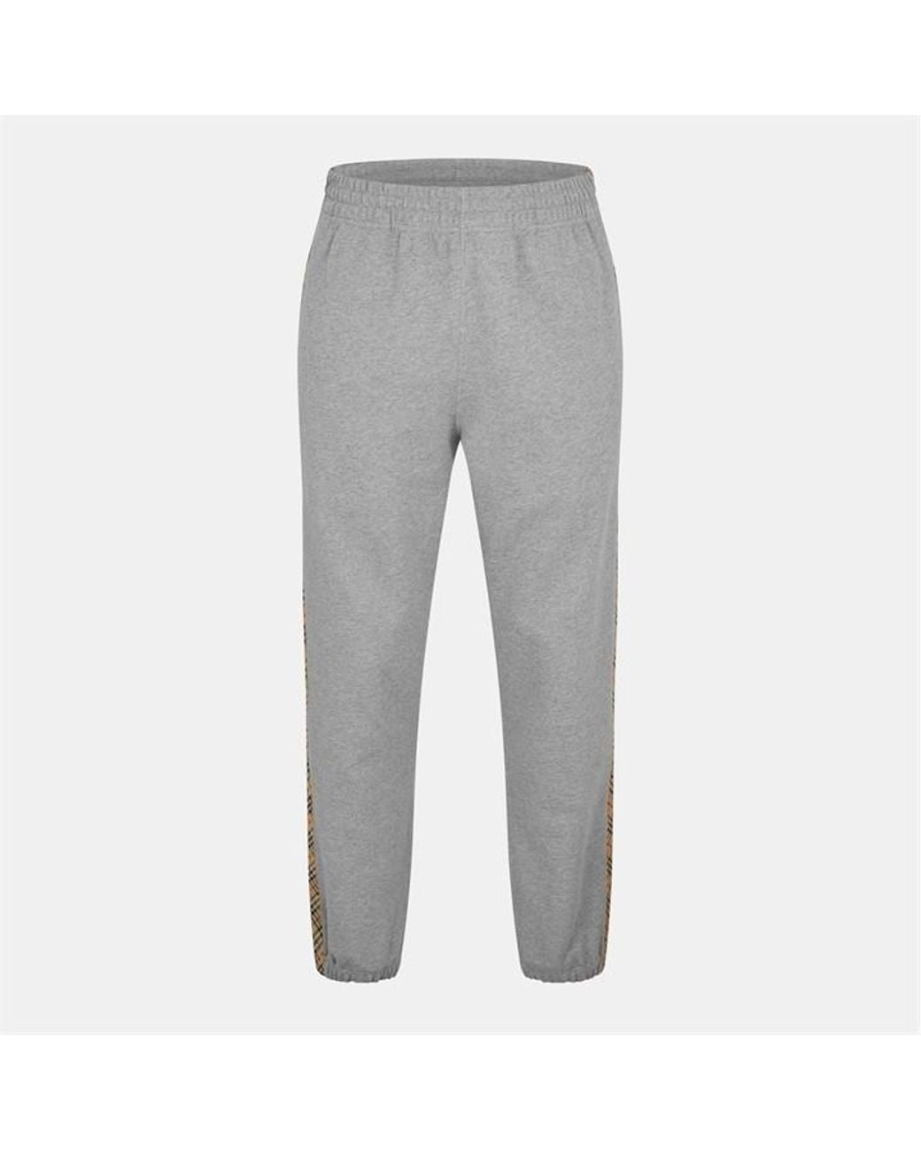 Burberry Gray Burb Tape Closed Hem Fleece Joggers for men