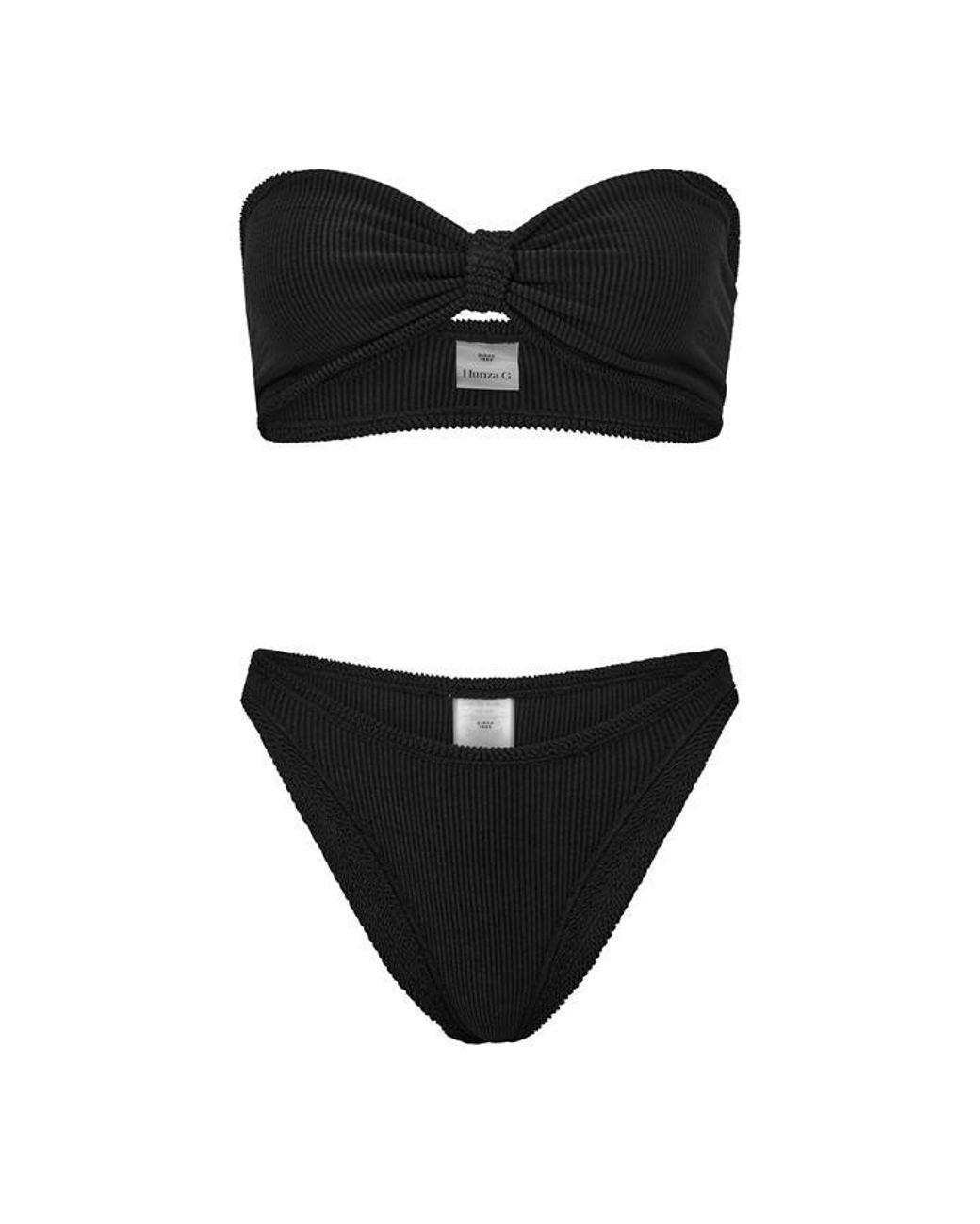 Hunza G Black Jean Bikini Set
