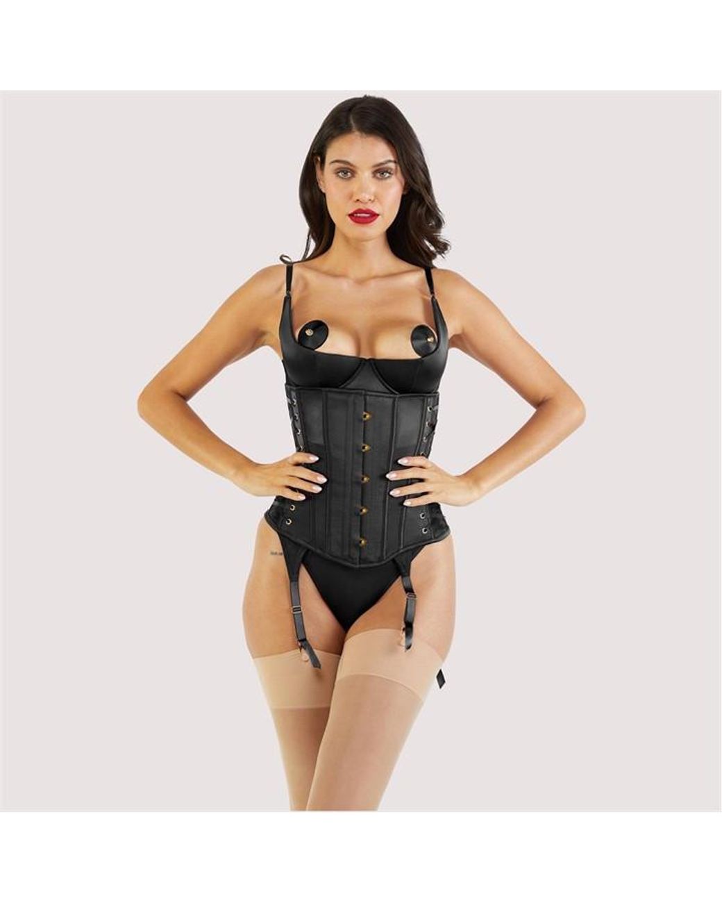 Playful Promises Blue Etta Tie Underbust Corset
