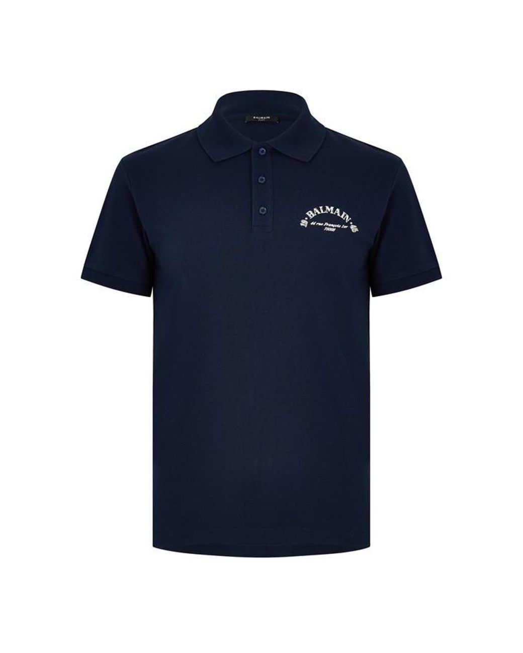 Balmain Blue Bck Lg Polo Sn64 for men