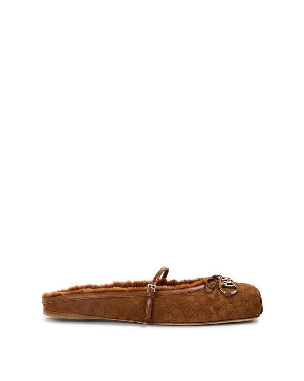 Gucci Brown Horsebit Mule