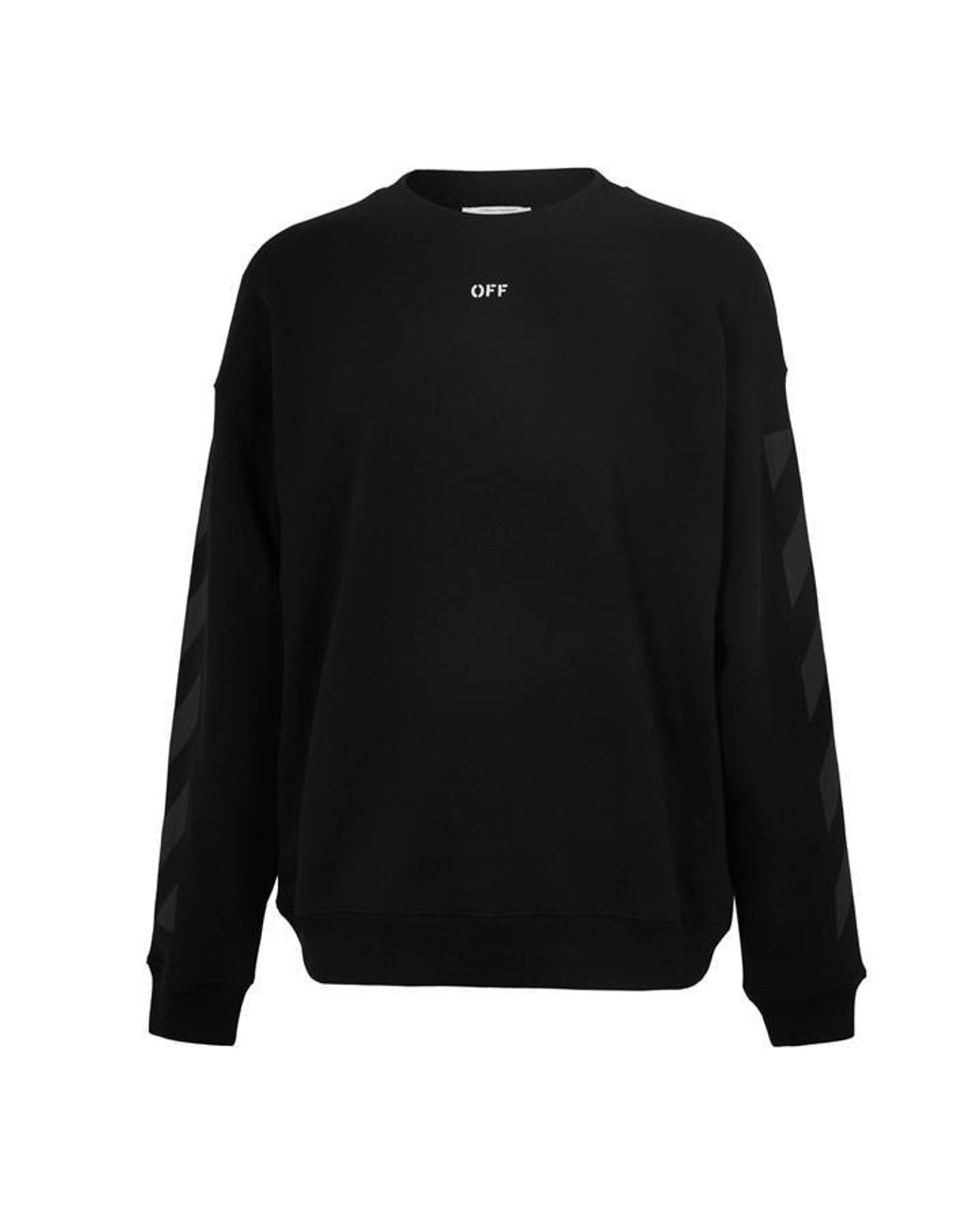 Off-White c/o Virgil Abloh Black Off Cornly Diag Crew for men