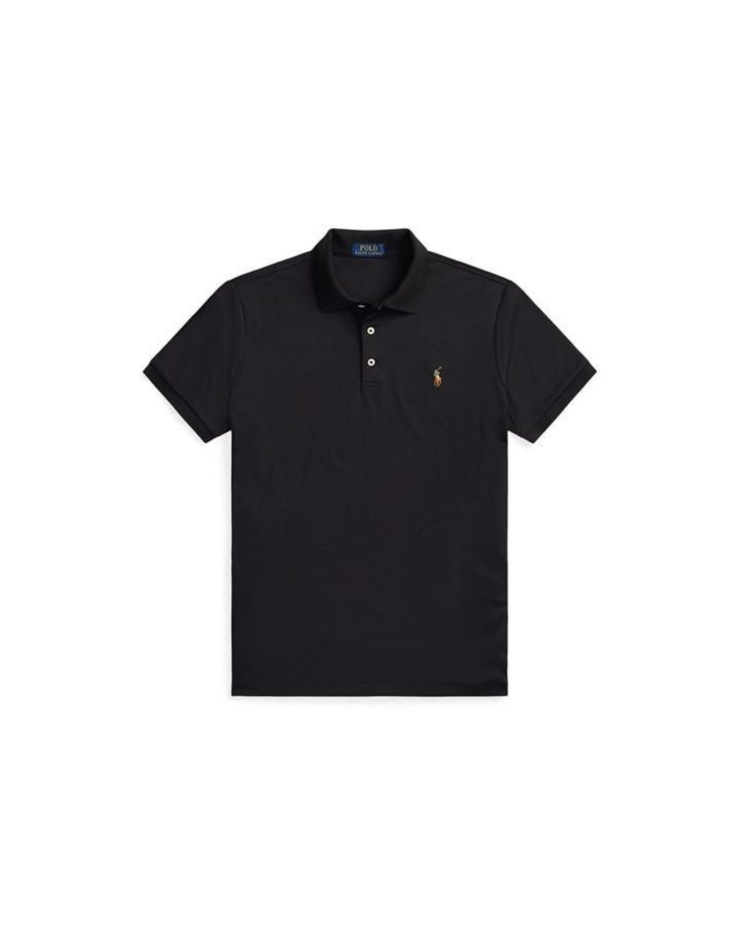 Polo Ralph Lauren Black Slim Fit Short Sleeve Polo Shirt for men