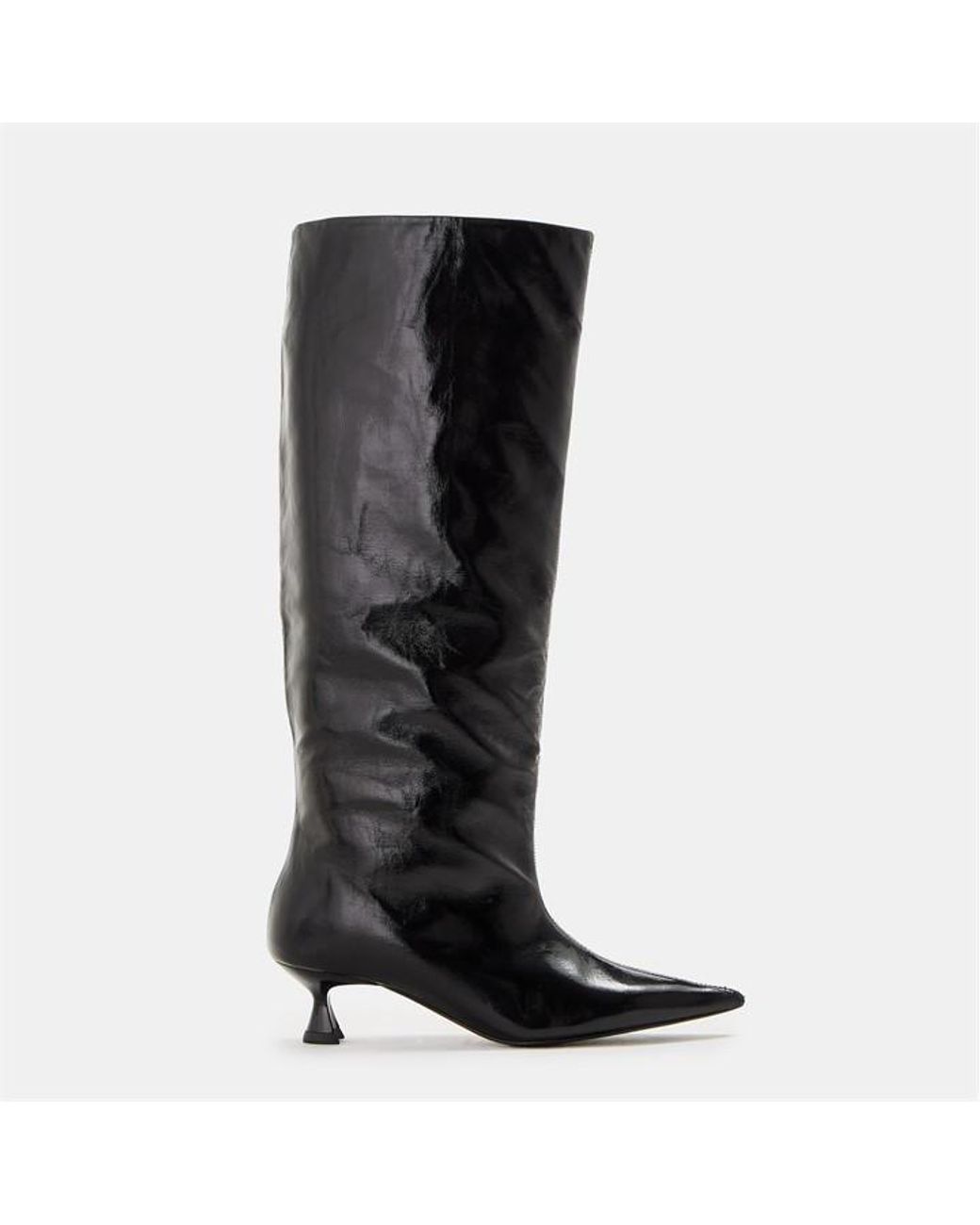 Ganni Black Slouchy Knee High Boots