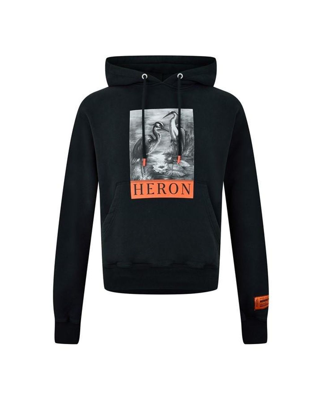 Heron Preston Blue Logo Pull Over Relaxed Fit Hoodie for men