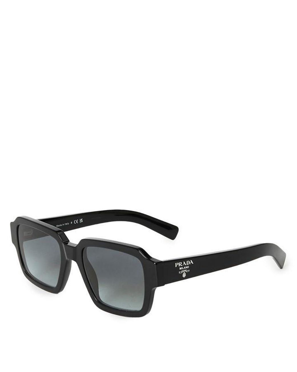 Prada Gray Geometric Uv Protection Square Sunglasses for men