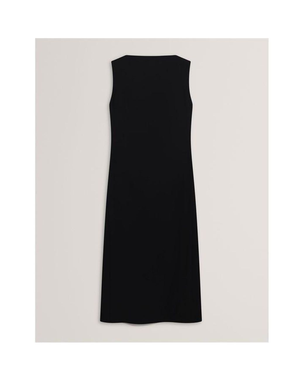 Ted Baker Black Pleat Midi Tea Dress