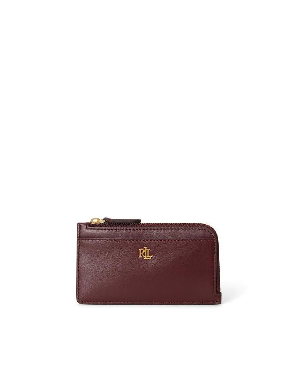 Ralph Lauren Purple Zip Card Case Around Purse