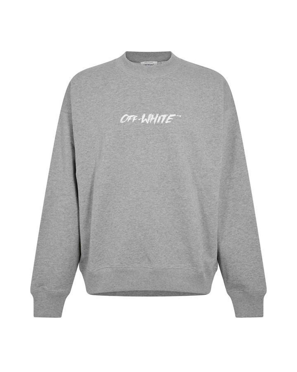 Off-White c/o Virgil Abloh Gray Off Crew Sweatshirt for men