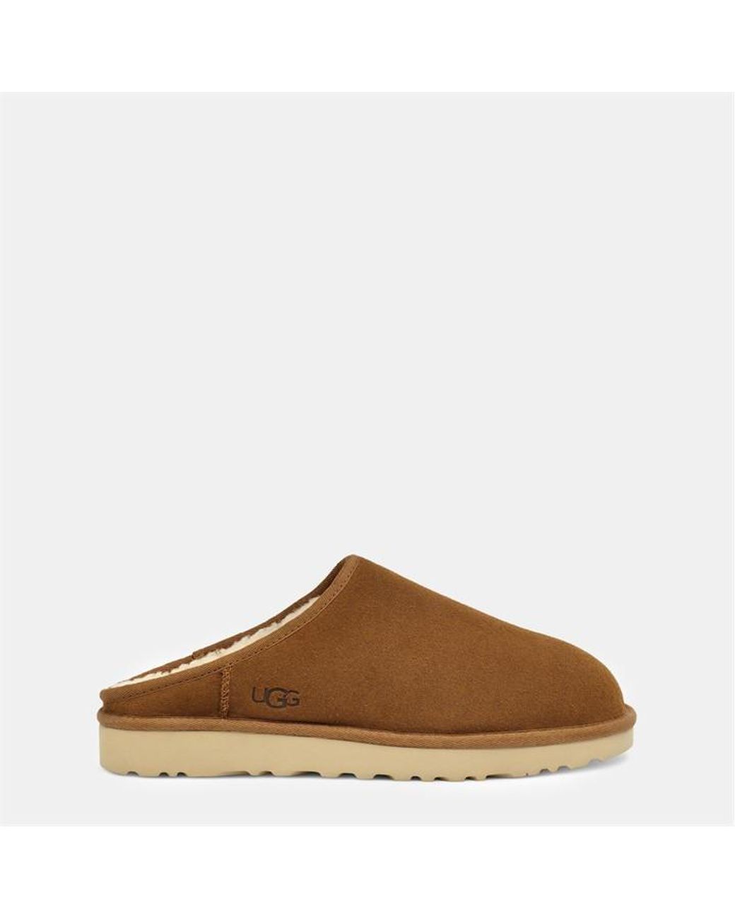 Ugg Natural Classic Slip-On Suede And Shearling Slippers for men