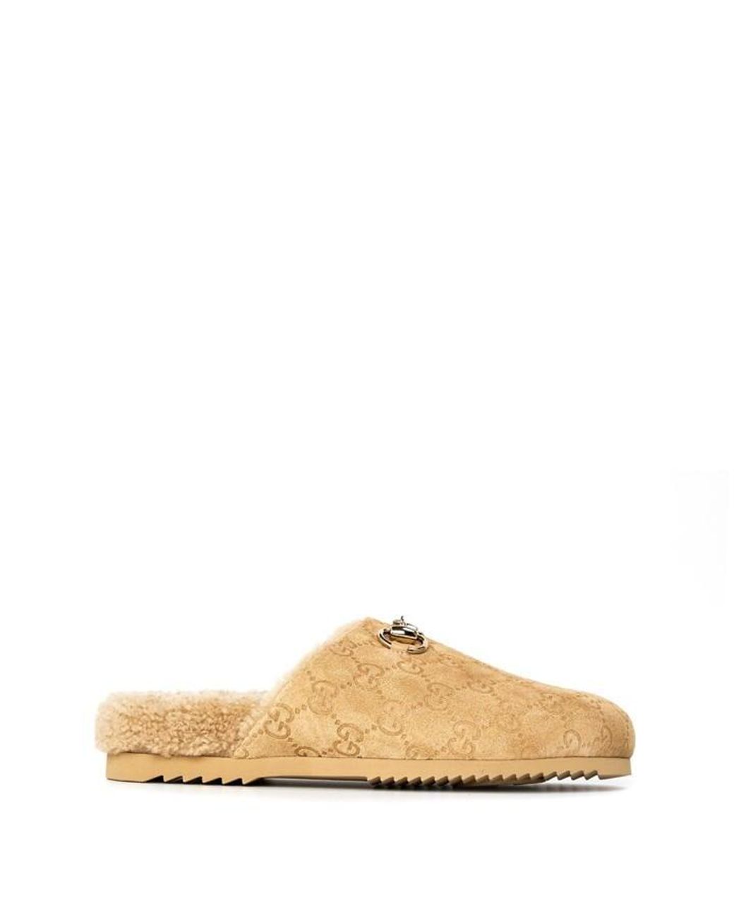 Gucci Horsebit Slippers in Natural Lyst UK